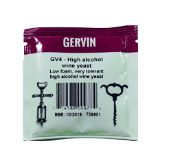 Дрожжи винные  Gervin GV4 High Alcohol Wine, 5 гр.